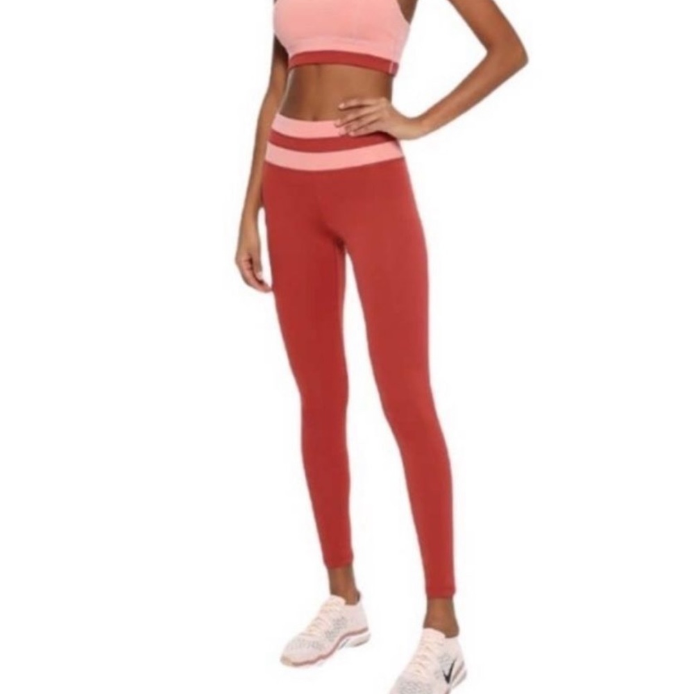 NWT Iris & Ink High-waisted full length Pantaloni cayenne leggings